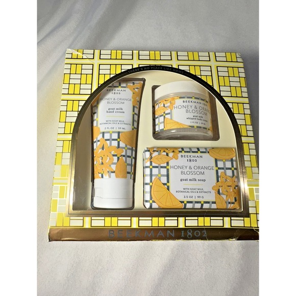 Beekman 1802 Other - BEEKMAN 1802 "HONEY AND ORANGE BLOSSOM" 3pc Bodycare Gift Set - New Boxed